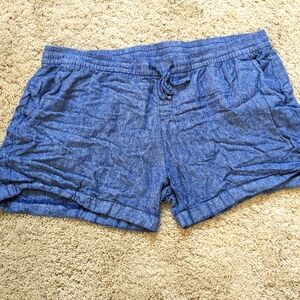 Old Navy Blue Linen Shorts, size XXL